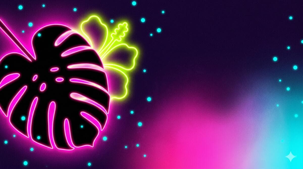 Template Neon Tropical